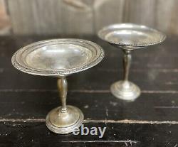 Pair of Vintage Sterling Silver Weighted Ice Cream Sunday Dishes