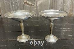 Pair of Vintage Sterling Silver Weighted Ice Cream Sunday Dishes