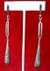 Pair Of Vintage Sterling Silver And Marcasiteshoulder Duster Earrings