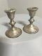 Pair Of Vintage Sterling Weighted Candlesticks Candle Holders Antique Read