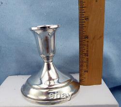 Pair of Vintage TOWLE Sterling Silver 50 3 3/4 Candlesticks, No MONO