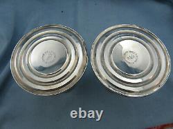 Pair of Vintage TOWLE Sterling Silver 50 3 3/4 Candlesticks, No MONO
