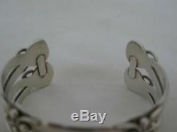 Pair of Vintage Taxco Sterling Silver Awesome Cuff Bracelets
