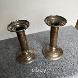 Pair of Vintage Tiffany & Co. Candle holders Sterling Silver / 925? 10.3 Oz