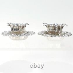 Pair of Vintage Tiffany & Co. Sterling Silver Figural Sunflower Candlesticks