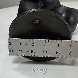 Pair of Vintage Unique Flower Tulip Design Iron Metal Hand Forged Candle Holders