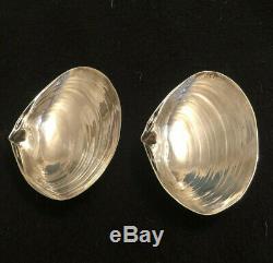 Pair of Vintage Wallace Sterling Silver Clam Shell Dishes