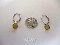 Pair of Vintage Welo Opal & Sterling Silver Earrings/Hippie/Boho/Shabby Chic