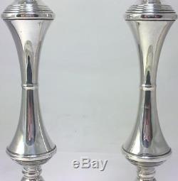 Pair of Vintage hallmarked Sterling Silver 8 (20cm) Candlesticks 1970