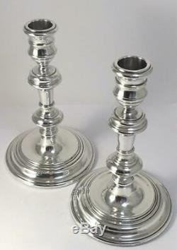 Pair of Vintage hallmarked Sterling Silver Candlesticks (6.6) 1958