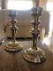 Pair Of Vintage Solid Silver Candlesticks, Victorian Style