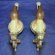Pair Of Antique Nickel Weathered Patina Sconces With Mirrors Wow 7f