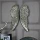 Pair Of Large Silver Gilt Angel Wings Vintage Style Wall Art Home Gift Accessory