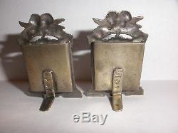 Pair of vintage Italy miniature 800 silver pictures frames cherub angel putti