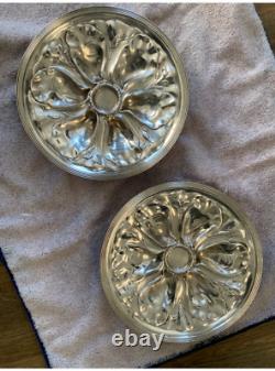 Pair of vtg Reed & Barton Silver soldered Oyster Plates The Holiday Hotel Reno
