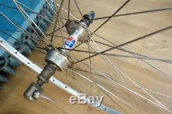 Paire de roues vintage Pelissier 2000 Professionel Mavic Argent 10