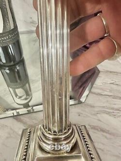 Pr Vintage Gorham Sterling Silver Column Candleholder Candlesticks Candle Holder