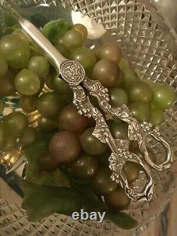 RARE MAPPIN AND WEBB PAIR GRAPE SCISSOR SILVER PLATED MADE Antique Vintage