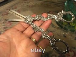 RARE MAPPIN AND WEBB PAIR GRAPE SCISSOR SILVER PLATED MADE Antique Vintage