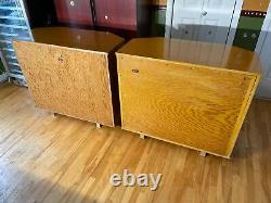 RARE VINTAGE PLYWOOD EMPTY SPEAKER CABINETS PAIR used with TANNOY 15'' SILVER