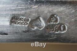 RARE Vintage Pair Candelabra Antonio Pineda Taxco Mexico 930 Sterling 15.5 tall
