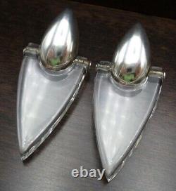 Rare Beautiful Pair of Vintage 1980s BAYANIHAN Sterling Silver & Lucite Earrings