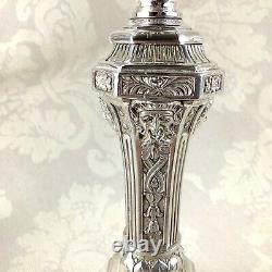 Rare Christofle Silver Plated Pair of Candelabra Candlesticks Louis Duperier