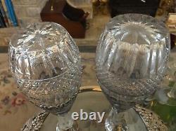 Rare PAIR VINTAGE Silver Collar DECANTERS C J VANDER 15 Marchioness Hobnail