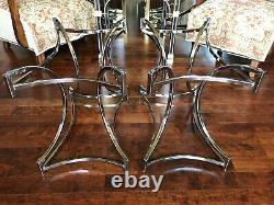 Rare Pair of Vintage Mid-Century Milo Baughman Style Chrome Side Table Bases