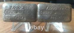 Rare Sequential Vintage Engelhard 7 Oz Collector Silver Bars Only Pair On Ebay