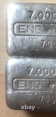 Rare Sequential Vintage Engelhard 7 Oz Collector Silver Bars Only Pair On Ebay