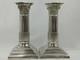 Rare Vintage Beautiful Pair Of 227 Grams Silver Pillar Shaped Candle Stick Holde