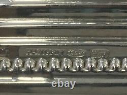 Rare Vintage Beautiful Pair of 227 Grams Silver Pillar Shaped Candle Stick Holde