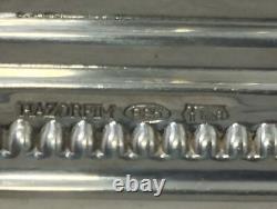 Rare Vintage Beautiful Pair of 227 Grams Silver Pillar Shaped Candle Stick Holde