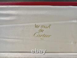 Rare Vintage LES MUST DE CARTIER Solid Sterling Silver Pair of Chopsticks With Box