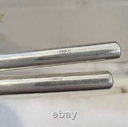 Rare Vintage LES MUST DE CARTIER Solid Sterling Silver Pair of Chopsticks With Box