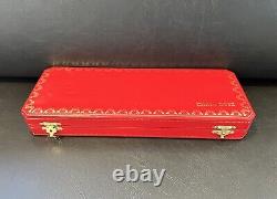 Rare Vintage LES MUST DE CARTIER Solid Sterling Silver Pair of Chopsticks With Box
