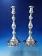 Rose By Unknown Sterling Silver Candlestick Pair 12 1/2 Vintage (#6148)