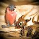 Signed Hattie Carnegie Deer & Owl Pair Woodland Figural Pins 60s Vintage Brooch
