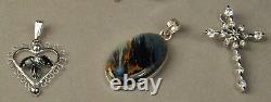 STERLING GEM JEWELRY LOT 39pc 190.7g Vintage to New Amethyst Topaz Peridot + FAB