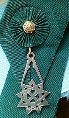 SUPERB Pair of Vintage SILVER Cordon Sash Jewels ROYAL ORDER OF SCOTLAND Vgc