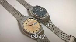 Seiko White QHY030 Blue QHY031 Seiko Lord Quartz 7853-7010 Vintage Quartz Pair