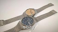 Seiko White QHY030 Blue QHY031 Seiko Lord Quartz 7853-7010 Vintage Quartz Pair