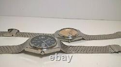 Seiko White QHY030 Blue QHY031 Seiko Lord Quartz 7853-7010 Vintage Quartz Pair