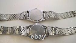 Seiko White QHY030 Blue QHY031 Seiko Lord Quartz 7853-7010 Vintage Quartz Pair