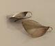 Signed Modernist Minimalist Vintage D Epstein Leaf Earrings In Sterling Silver