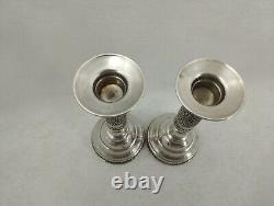 Silver 925 Pair of Candlestick Holders Rare Wonderful Vintage
