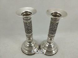 Silver 925 Pair of Candlestick Holders Rare Wonderful Vintage