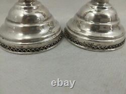 Silver 925 Pair of Candlestick Holders Rare Wonderful Vintage