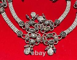 Silver Anklets Vintage Customized Design Tribal Ethnic Jewelry From India